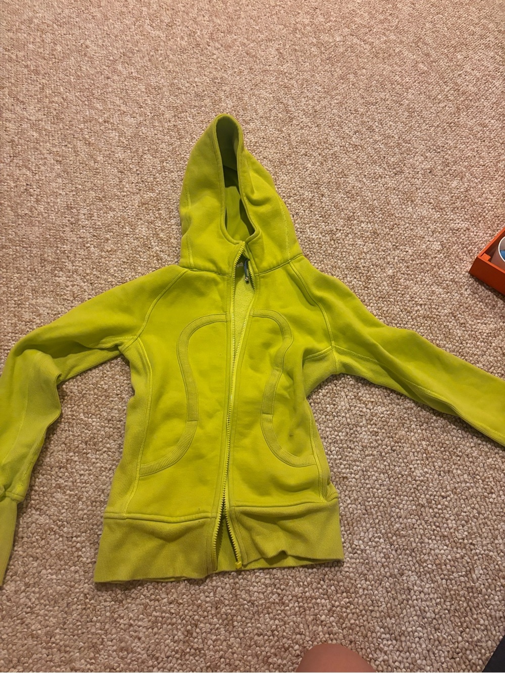 LULULEMON Lime Green Zip Hoodie